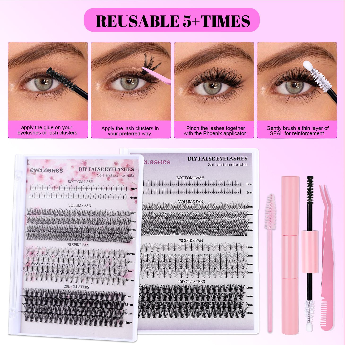 404clusters False Eye Lashes Natural thick false eyelashes, long eyelashes simulation