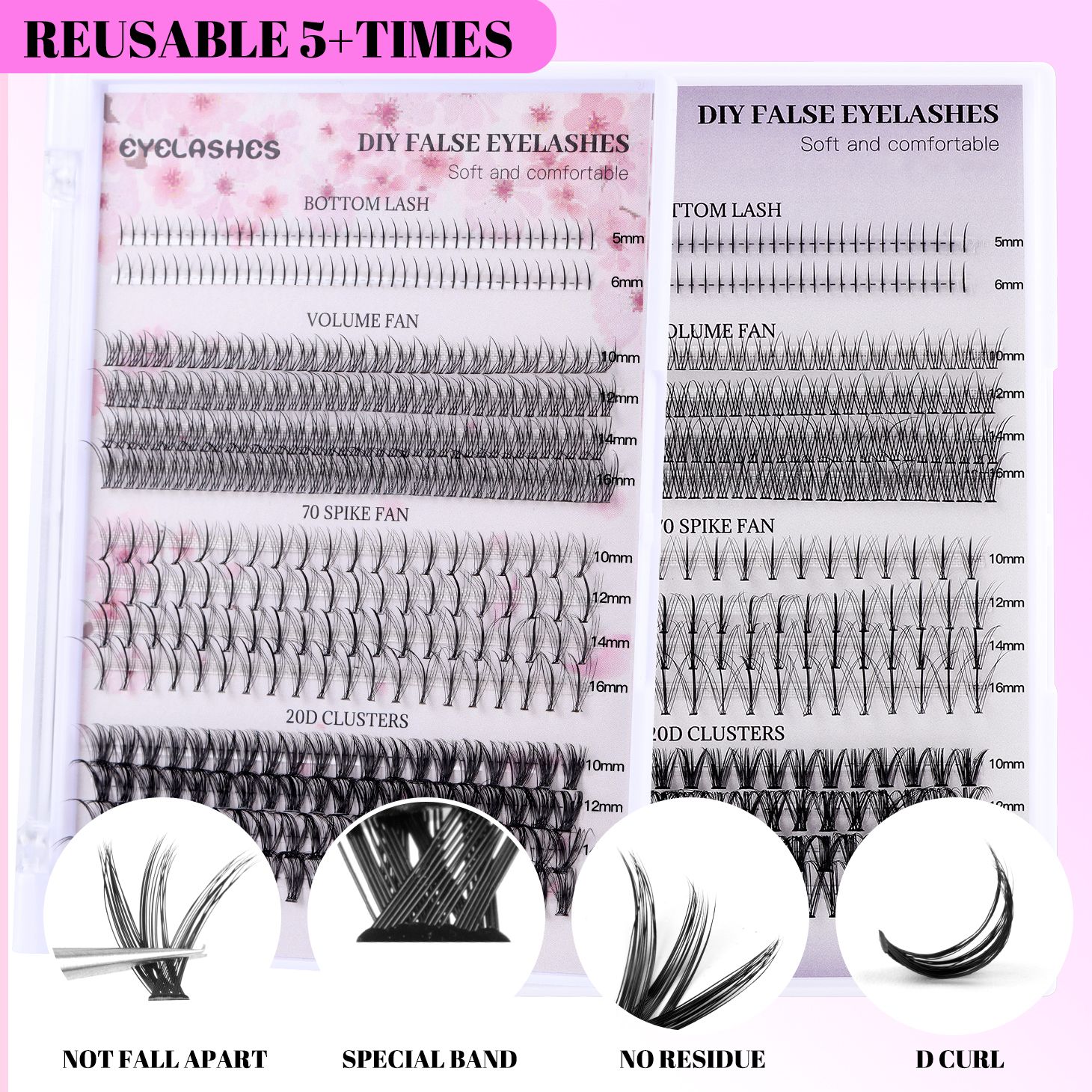 404clusters False Eye Lashes Natural thick false eyelashes, long eyelashes simulation