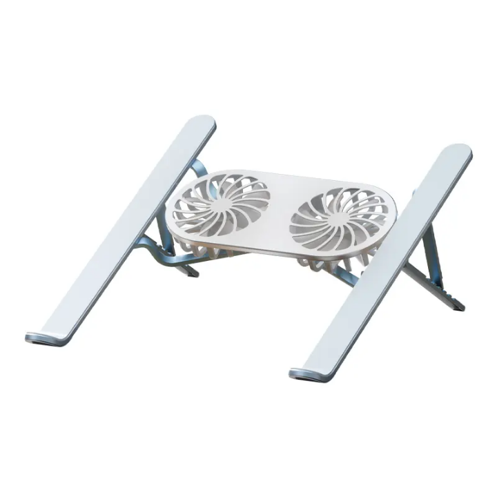 Laptop stand with cooling fans aluminum laptop stand with cooling fans foldable stable, strong laptop stand