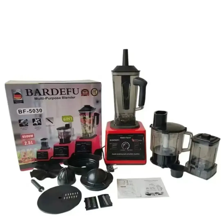 6in1 commercial Blender 9500W heavy duty Blender with Grinder,meat grinder, juicer,orange pressor,slicer commercial 6in1 food processor commercial Blender 3L jug 9500W heavy duty home,hotel blender