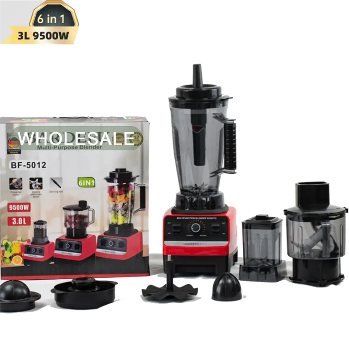 6in1 commercial Blender 9500W heavy duty Blender with Grinder,meat grinder, juicer,orange pressor,slicer commercial 6in1 food processor commercial Blender 3L jug 9500W heavy duty home,hotel blender