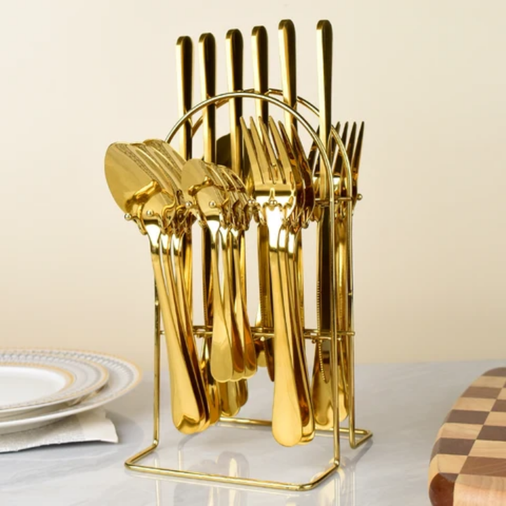 24pcs cutlery set high quality kitchen set of spoon,folk& knife set stainless steel stylish cutlery set