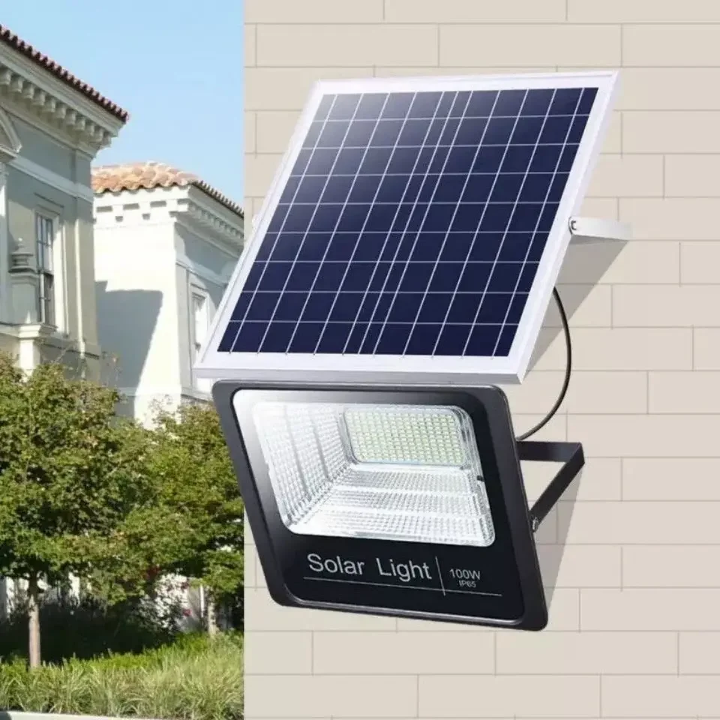 100W Solar Floodlight Dusk to dawn solar security light solar street floodlight outdoor waterproof security solar light