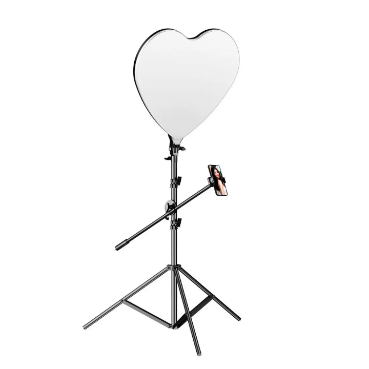 13inch video Light super bright heart shaped Ring Light with tripod stand &phone holder live streaming light ,heart shaped Ring Light,beauty light with tripod stand for studio light, live streaming,