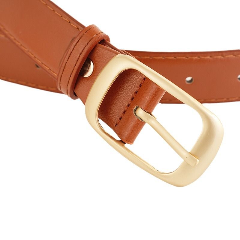 105cm New belt, women's belt, niche design, needle buckle belt decoration, suit jeans, simple and versatile, black belt, trendy