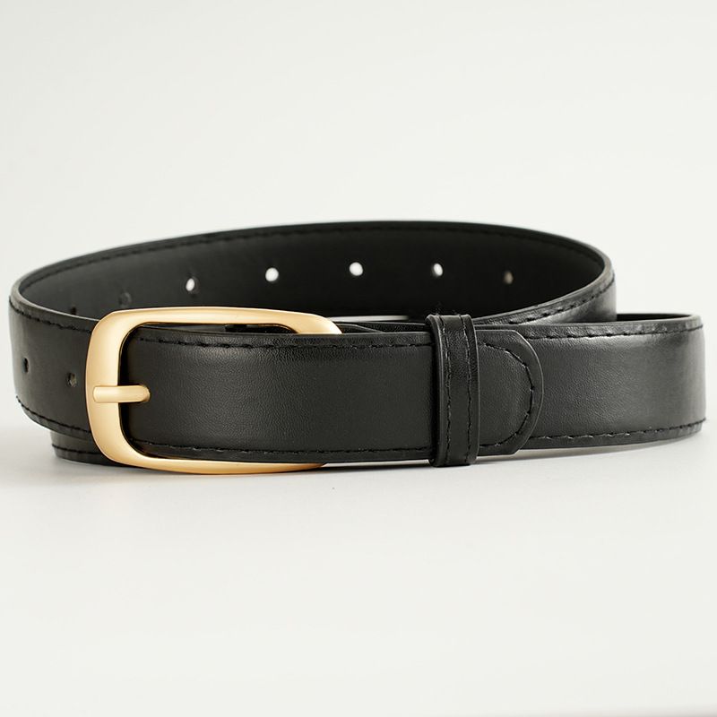 105cm New belt, women's belt, niche design, needle buckle belt decoration, suit jeans, simple and versatile, black belt, trendy