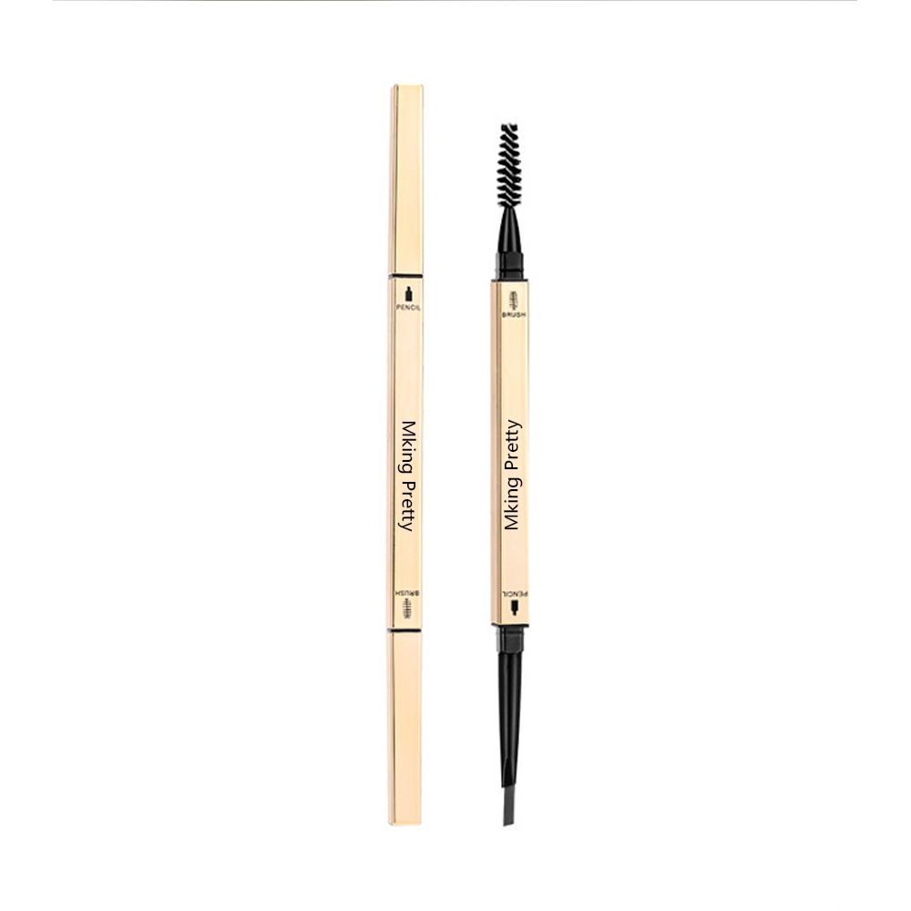 Eyebrow Pen Wild Eyebrow Waterproof Root Clear 3D Double Head Triangle Fine Head Eyebrow Pen Makeup