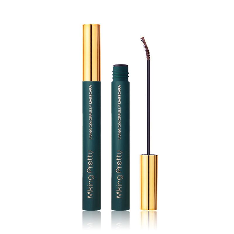 Waterproof mascara will last for a long timeMakeup Eye black cross-border super longthin brush head, durable waterproof, thick,curly and non smudging