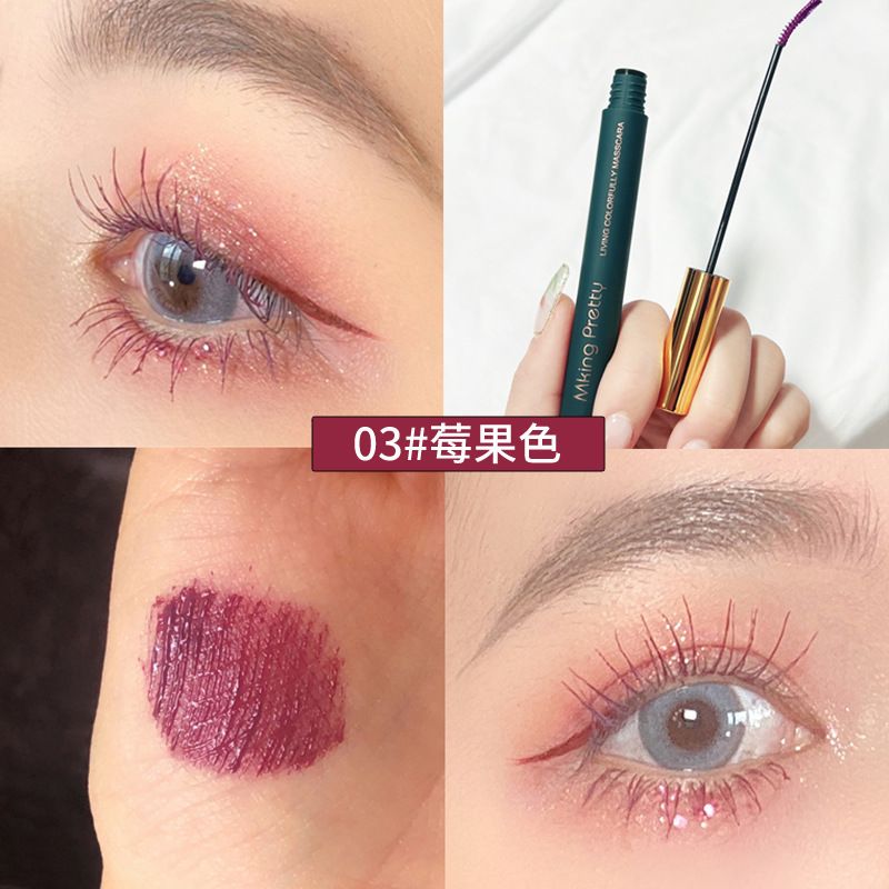 Waterproof mascara will last for a long timeMakeup Eye black cross-border super longthin brush head, durable waterproof, thick,curly and non smudging