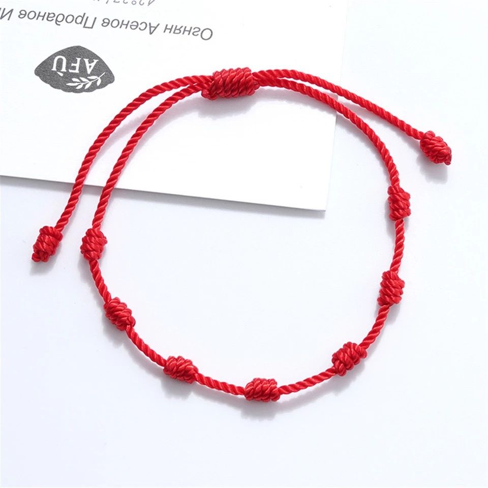 Popular 7 Knot Lucky Bracelet Simple Personality Hand-woven Adjustable Couple Friendship Bracelet, couple gifts