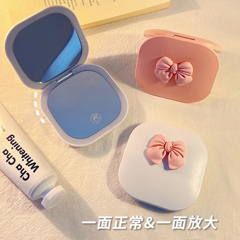 Makeup mirror, portable small mirror, children carry with them, LED with light, folding make-up mirror, student dormitory, light luxury, high-end  Handheld Mirrors