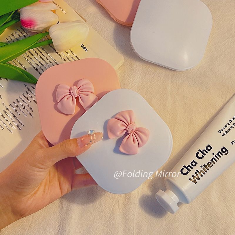 Makeup mirror, portable small mirror, children carry with them, LED with light, folding make-up mirror, student dormitory, light luxury, high-end  Handheld Mirrors