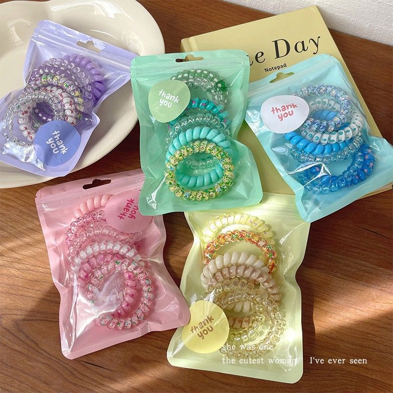 Dopamine candy-colored phone line hair ties, simple hair bands, basic hair ties, high elasticity, durable and new.hair accessories