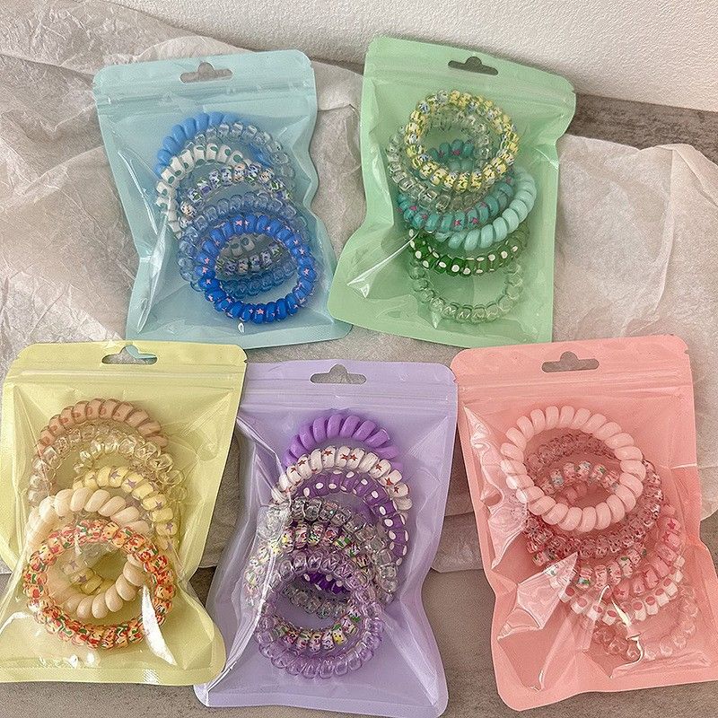 Dopamine candy-colored phone line hair ties, simple hair bands, basic hair ties, high elasticity, durable and new.hair accessories
