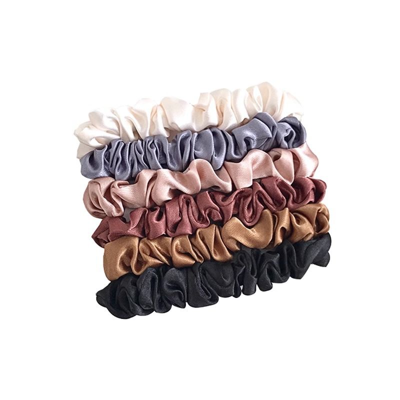 6Pcs Set Satin Scrunchies for Women Elegant Minimalist Hair Ties Versatile Rubber Band for Girls Cute Hair Accessories