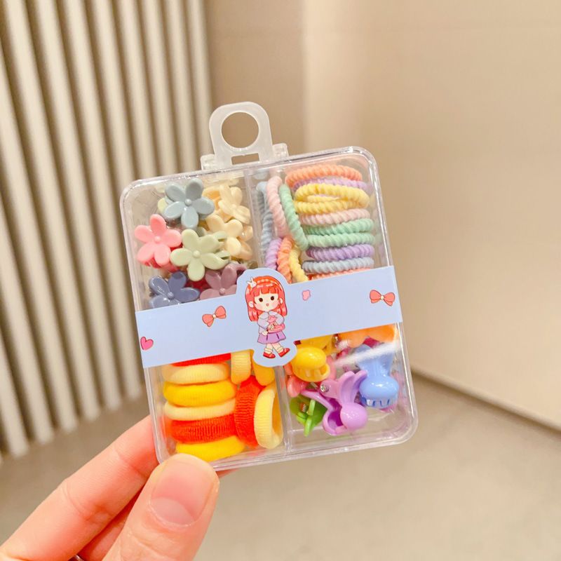 Baby Girl Hair Accessories Set, Kids Hair Ties Clips Elastics, Hair-Friendly Hair Bands for Toddlers, Children Hair Claw Clips Gift Box