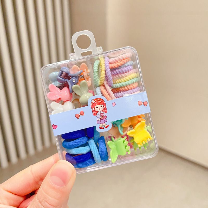 Baby Girl Hair Accessories Set, Kids Hair Ties Clips Elastics, Hair-Friendly Hair Bands for Toddlers, Children Hair Claw Clips Gift Box