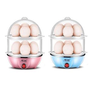 Double Layer Electric Egg Boiler Automatic Off 14 Egg Poacher