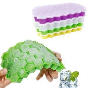 37 Grids Honeycomb Silicon Ice Cube Maker Tray Stackable Silicone Flexible Mold Freezer Gridding Easy Release Reusable mold
