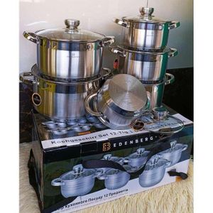 EDENBERG 12 pcs Stainless Steel Cookware set