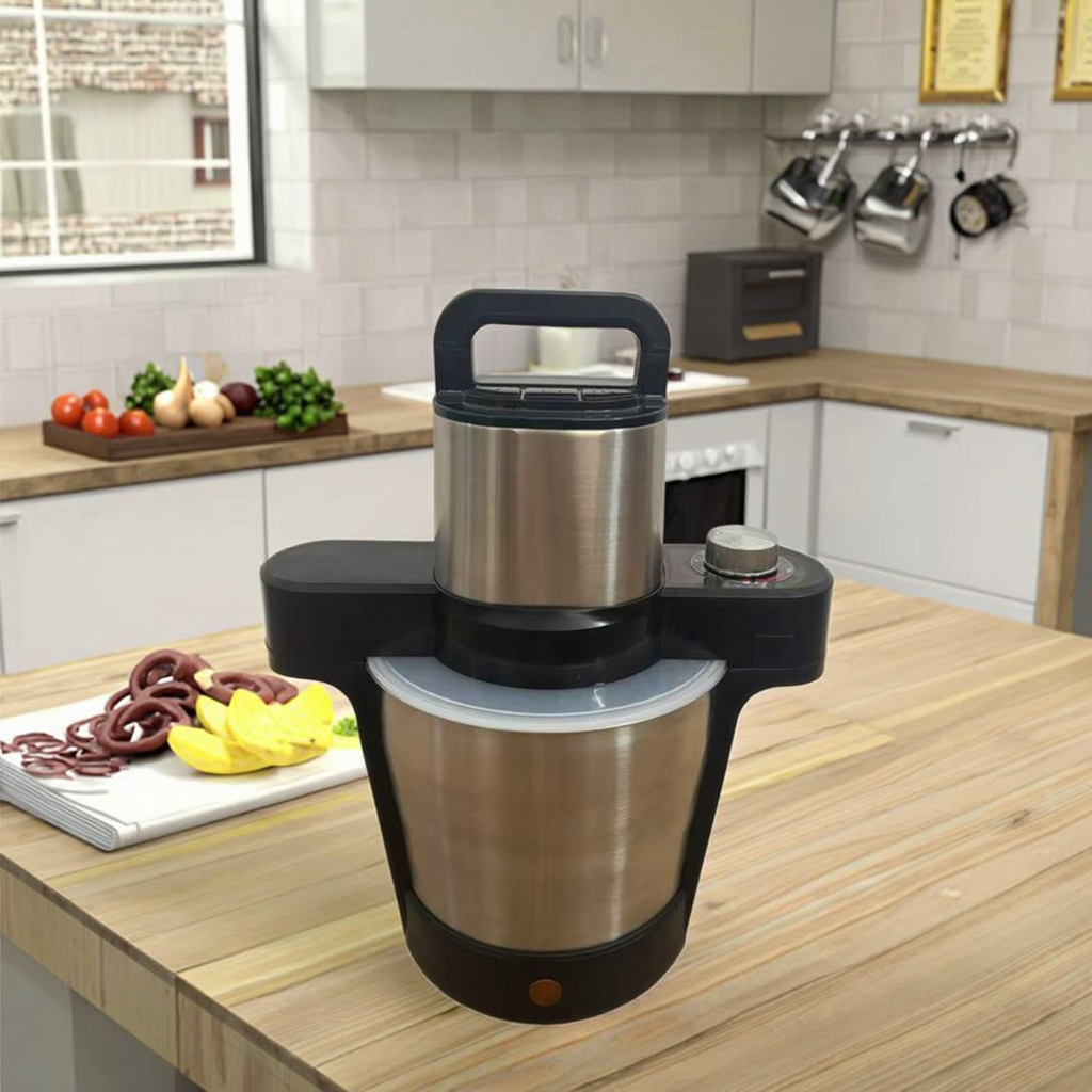 Synix Fully Automatic Ugali Cooker Swallow Maker Pounding Machine Cooker. Portable Electric Kitchen Swallow Maker Variable Speed Meat Grinding Food Cooking Blender for Household Hotel Use Push