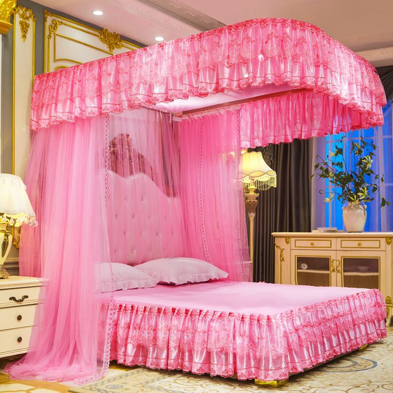 Two Stand Metallic Mosquito Net With Rails 6X6 Super Luxury Baby and Adult Standard and Double Bed U Shape Mosquito Net