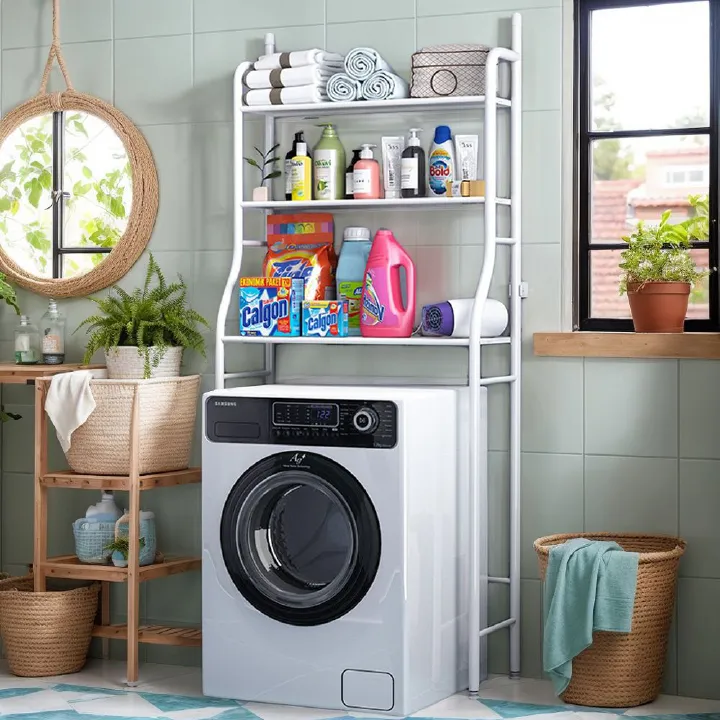 Adjustable Over Washing Machine Organizer Above Washer Dryer Storage Shelf 3 Layer Tierr Space Saving Rack