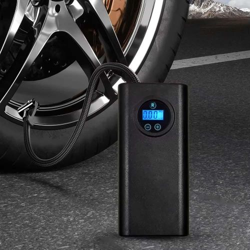 Wireless Electric Air Compressor Rechargeable Car Tyre Pressure Pump Inflator LCD Display Tire Inflater Motorcycle Bike Ball 150psi Inflating Digital Gauge Auto Bicycle.