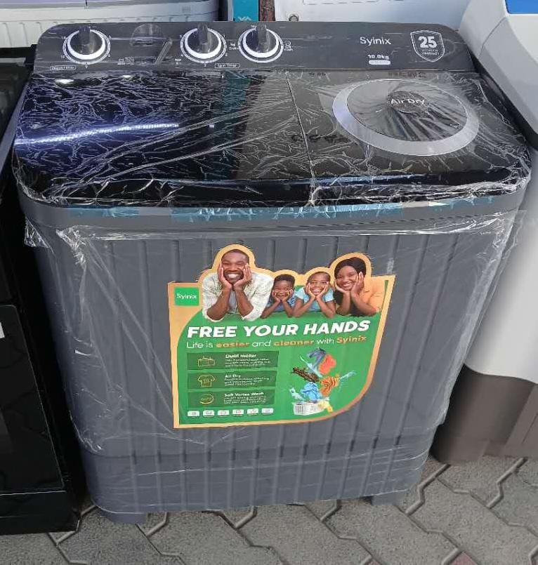 BEST QUALITY !! Synix 10kgs Top Load Twin Tub Washing Machine.built for fast, efficient, and reliable laundry care. With a 10kg capacity, it can handle large loads, making it perfect for families