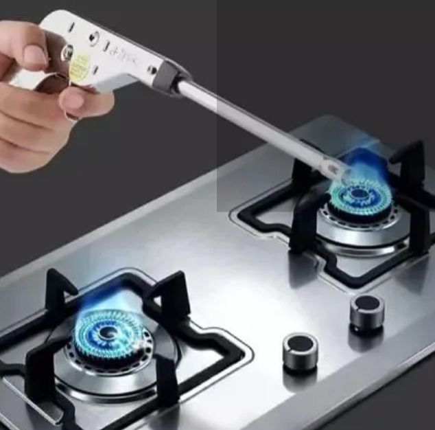 GAS LIGHTER Original Electric Igniter Spark Gas Lighter for Kitchen Stove Steel - Electronic Stove Lighter / Spark Lighter 30,000 Shots - Kitchen Gas Stove Lighter, Stainless Steel, No Batteries