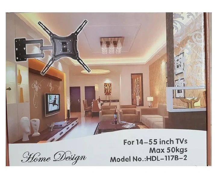 TV Wall Mount TV Stand 14″-55″ Steel Material Fixed - Swivel Solid Wall Black Quality product rotating wall bracket 14 inch to 55 inch support affordable HDL-117B