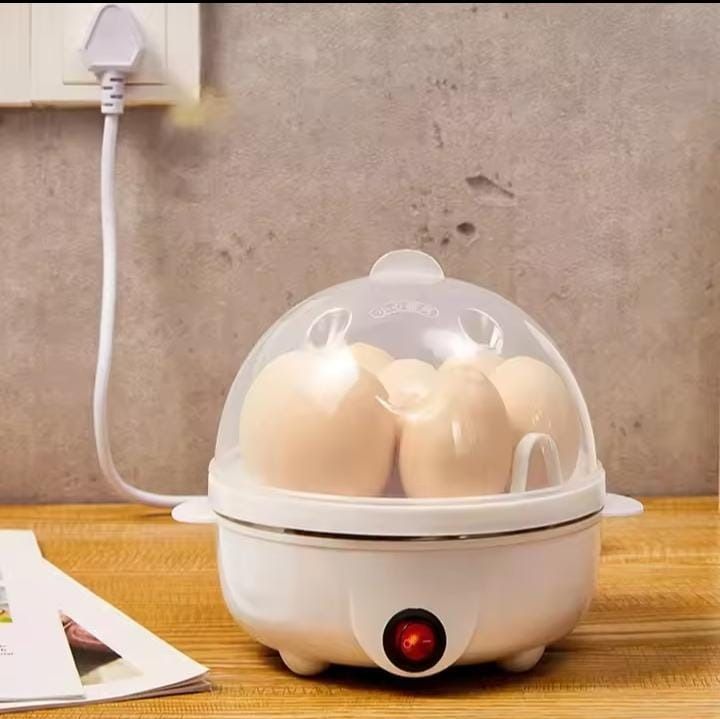 Egg Boiler/Steamer- Single 7 Eggs Capacity kitchen appliancesStainless steel flat heating plate, easy to wash high build quality and easy and fast operation Safe automatic power turn-off and over-temp