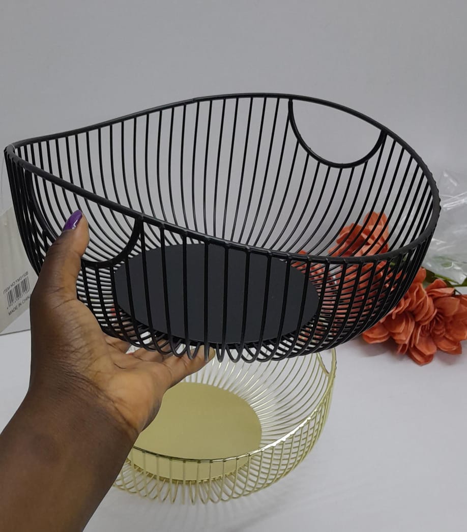 OVAL SHAPED FRUIT BASKET ,BOWL FOR KITCHEN COUNTER, FRUIT HOLDER STAND STORAGE BASKETS FOR COUNTERTOP, HOME DECOR, TABLE CENTREPIECES, VEGETABLE BOWLS FOR FRUITS, VEGGIES,
