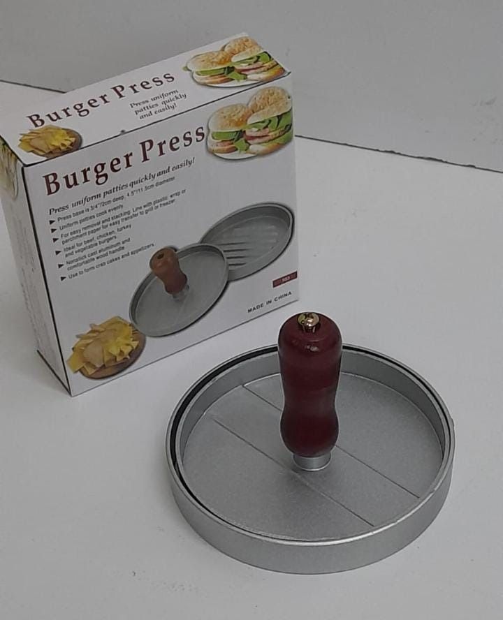 Burger Press, Aluminum Burger Maker Meat Tool Hamburger Meat Press for Cutlets Patty Mold Kitchen Accessories Burger Presser Meat Tools.Burger press made of sturdy aluminum alloy + PP handle.