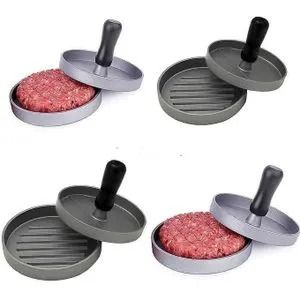 Burger Press, Aluminum Burger Maker Meat Tool Hamburger Meat Press for Cutlets Patty Mold Kitchen Accessories Burger Presser Meat Tools.Burger press made of sturdy aluminum alloy + PP handle.