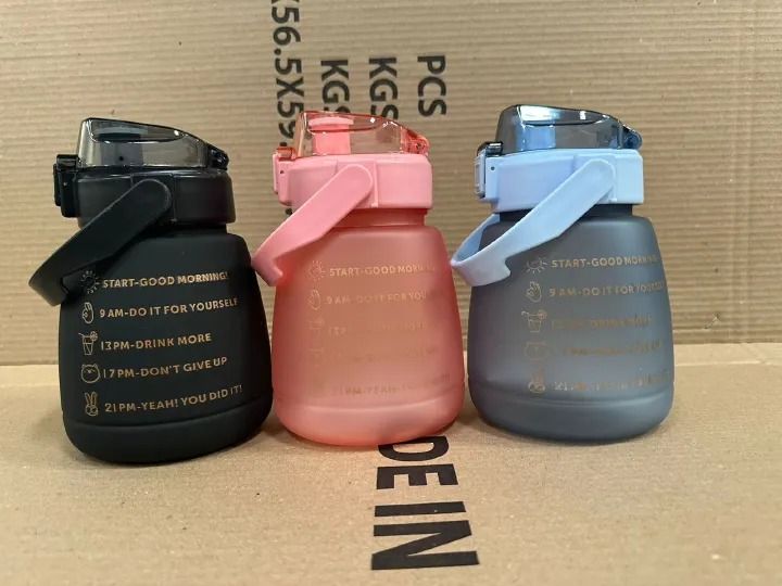 Water bottle cute motivating water bottle travel water bottle; Decorative with pot shaped figure; so stylish and modern while carrying