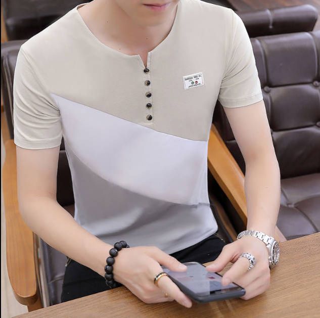 Boy Tshirts Sleeve Stand Basic Solid Blouse Tee Shirt Top Casual T-shirt Men Undershirt boy Shirts Men's Clothing