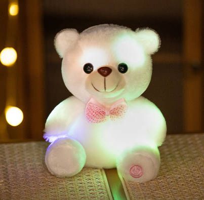Fast delivery within 1-5 days boy Dolls Lovely Soft LED Colorful Glowing Teddy Bear Stuffed Plush Toy Gifts For Birthday girl baby toy
