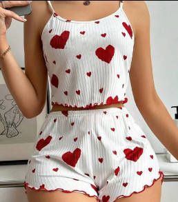 2Pcs  Set Ladies Pajama Set Tank Top And Shorts women  Set Girl pajamas underwear clothing Elastic Comfortable  Fabric Multiple Colors Women's Large Size Pajama Set  Fast delivery within 1-5 days