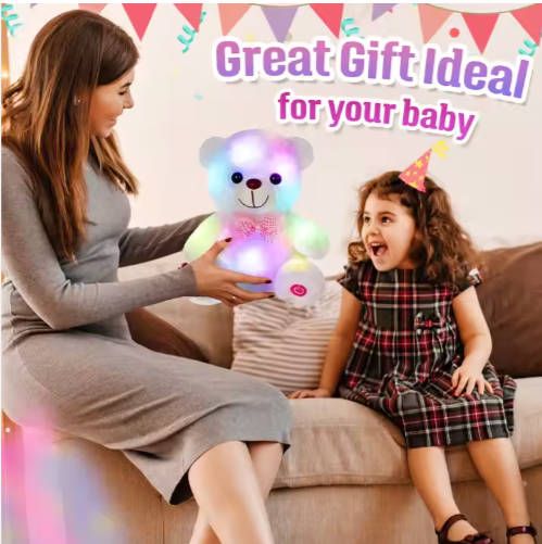 Fast delivery within 1-5 days boy Dolls Lovely Soft LED Colorful Glowing Teddy Bear Stuffed Plush Toy Gifts For Birthday girl baby toy