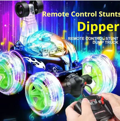 Local fast delivery Rechargeable lighting Big toy car music remote control toy car rolling stunt car remote control off-road  car drifting racing car 360  toy Car