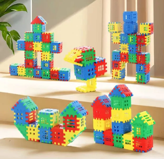 50pc Toy Educational enlightenment toys ever-changing assembling random color building sets  educational  children's kids girl boy toys Baby  House Building Blocks  Toys  Fast delivery within 1-5 days