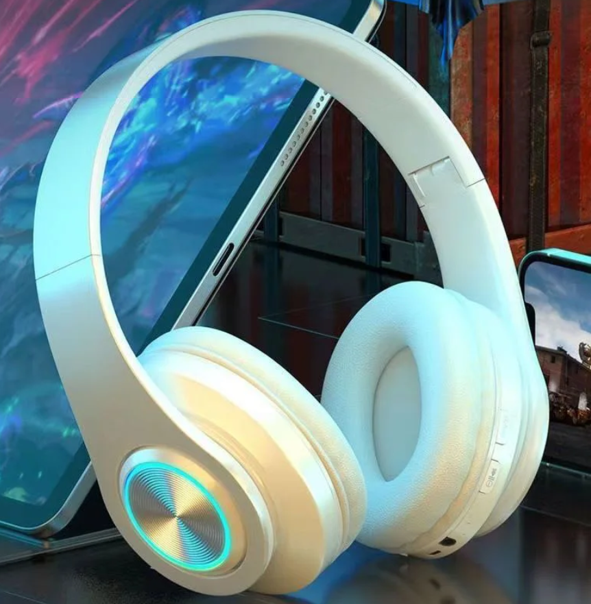 B39 Bluetooth 5.0 Headphone Wireless Colorful Light TF Card Stereo Headset with Mic Folding Subwoofer Headset Earphones Fast delivery within 1-5 days