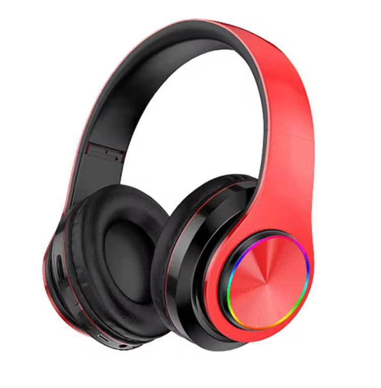 Local fast delivery B39 Bluetooth 5.0 Headphone Wireless Colorful Light TF Card Stereo Headset with Mic Folding Subwoofer Headset Earphones