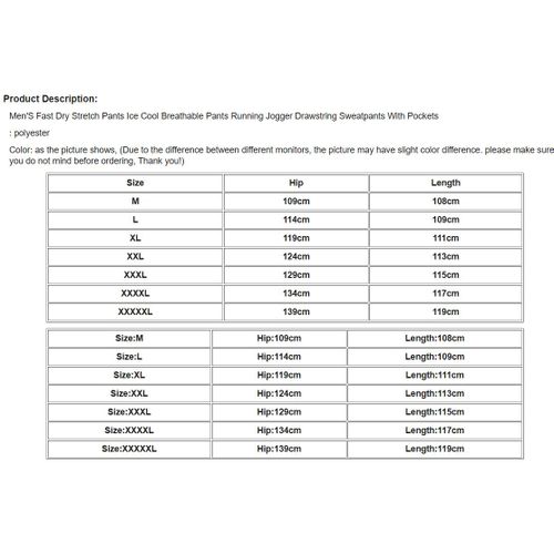 2pc Men pant Fast Dry Stretch Pants Ice Cool Breathable Pants boy Trousers Running Jogger Drawstring Sweatpants With Pockets Slack Pants For Men clothes Local fast delivery