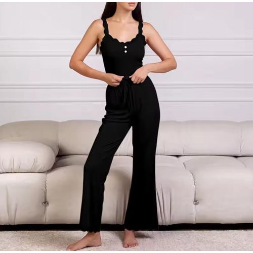 Women Pajama Sets tank top and pant Girl clothes Set Women Sleepwear for Sleeping Women's Trousers Sleep Lounge Underwear Local fast delivery