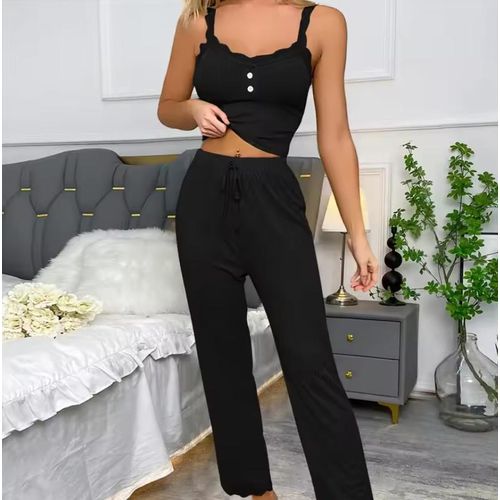 Women Pajama Sets tank top and pant Girl clothes Set Women Sleepwear for Sleeping Women's Trousers Sleep Lounge Underwear Local fast delivery
