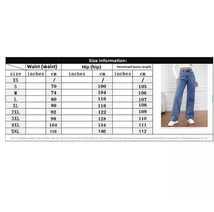 Denim Jeans Women Straight Pants Washing High Waist Loose Pockets Basics Ankle Length Y2k Blue Pants Streetwear Slight Strech ladies clothes girl pant Local fast delivery