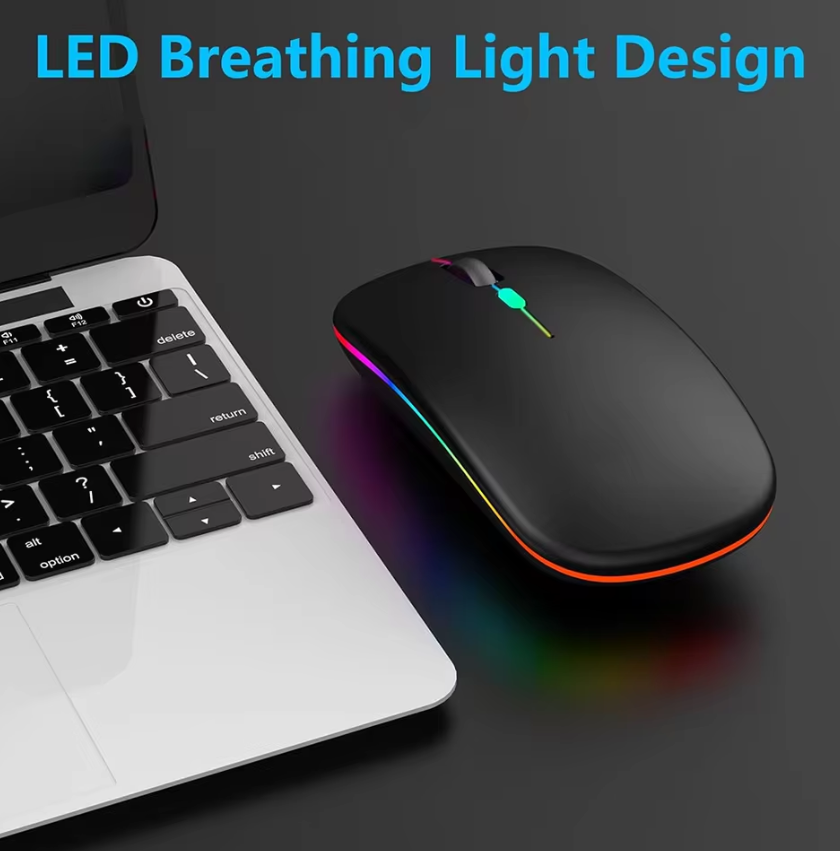 Rechargeable Wireless Mouse Gaming Mouse Backlight USB Compatible RGB Rechargeable Mice Silent Backlit Ergonomic Gaming Mouse for Laptop PC Local fast delivery