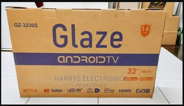 Glaze GZ-3230,32" Inch Smart Android FHD WIFI TV 1GB RAM 8GB ROM Inbuilt Decoder